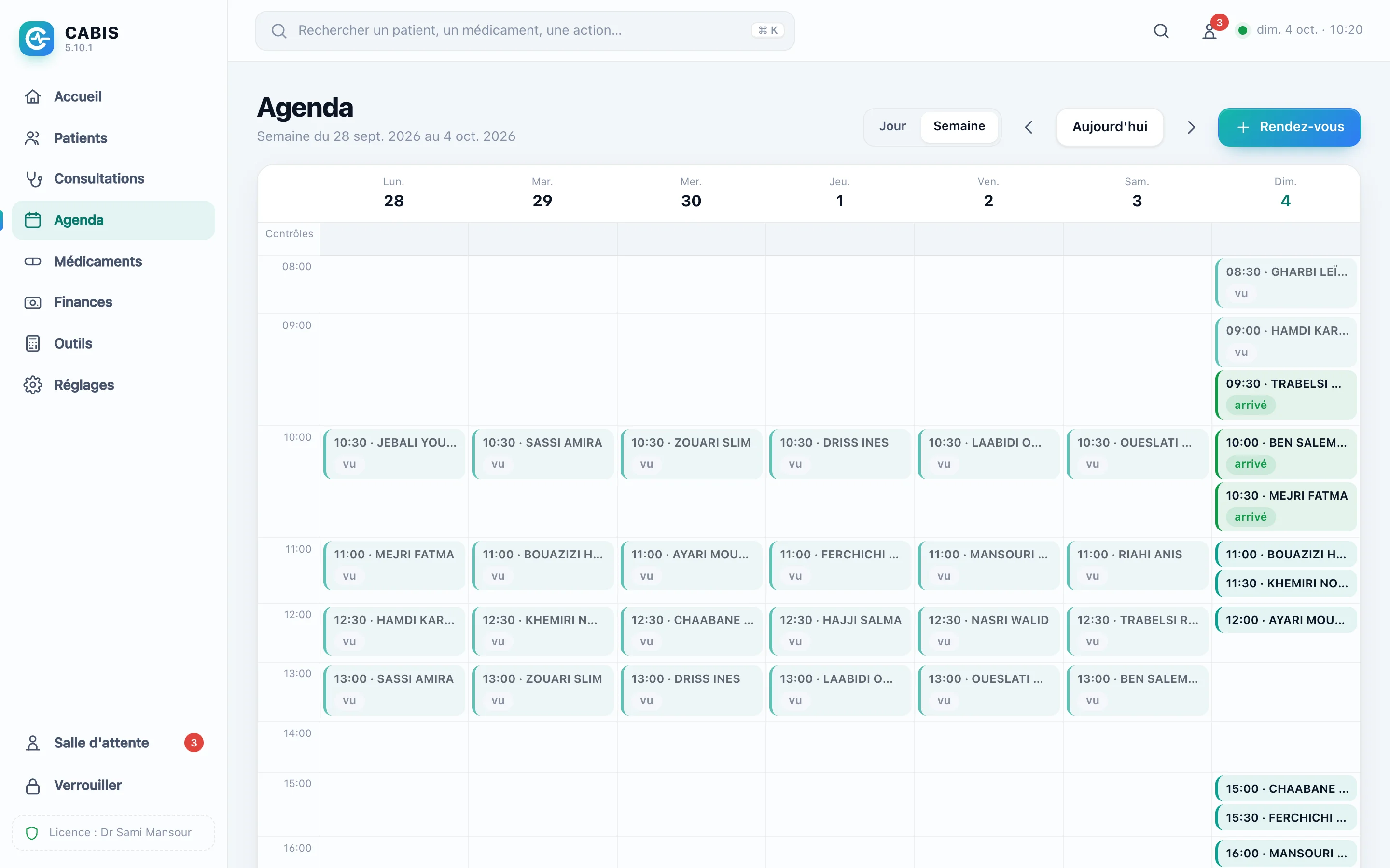 Agenda de la semaine